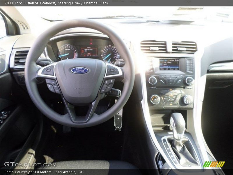 Sterling Gray / Charcoal Black 2014 Ford Fusion SE EcoBoost