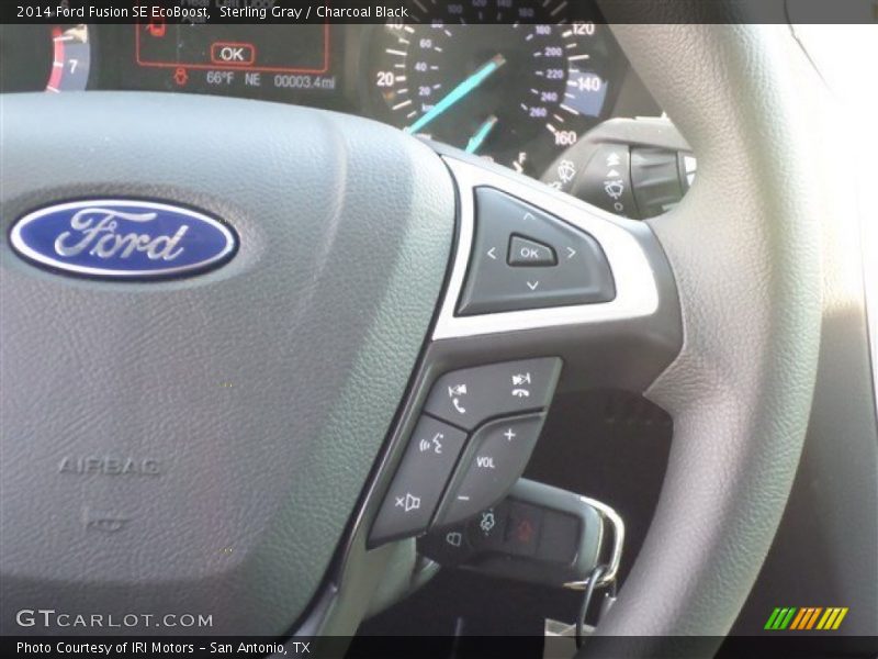 Sterling Gray / Charcoal Black 2014 Ford Fusion SE EcoBoost