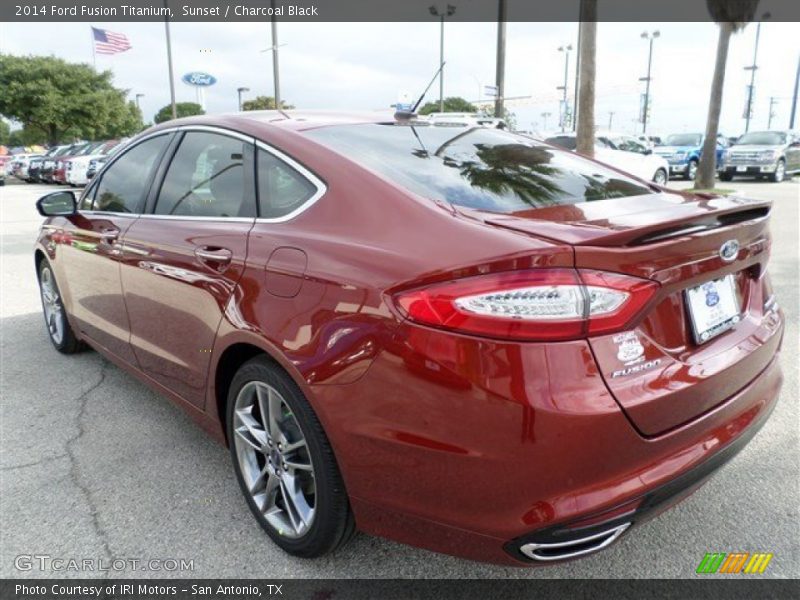 Sunset / Charcoal Black 2014 Ford Fusion Titanium