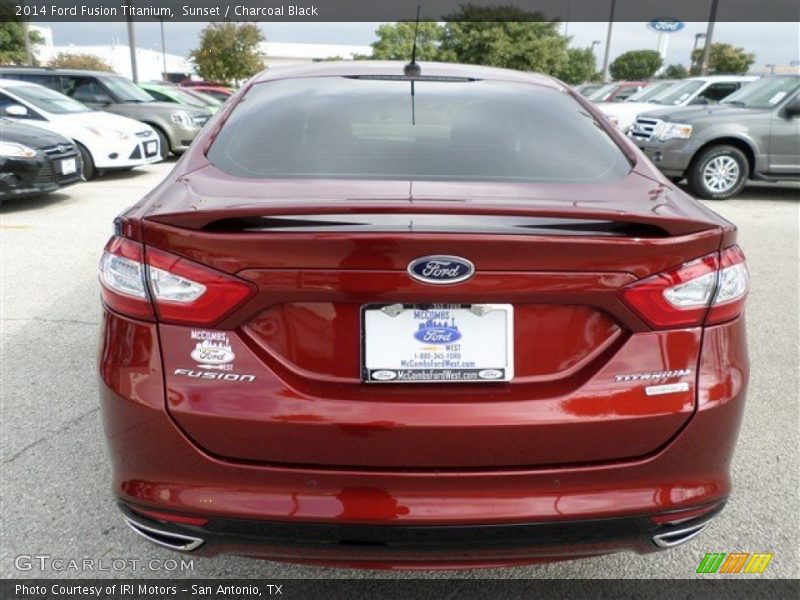Sunset / Charcoal Black 2014 Ford Fusion Titanium