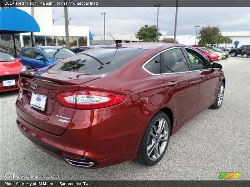 Sunset / Charcoal Black 2014 Ford Fusion Titanium