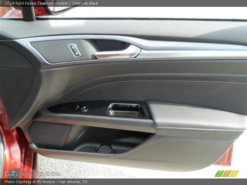 Sunset / Charcoal Black 2014 Ford Fusion Titanium
