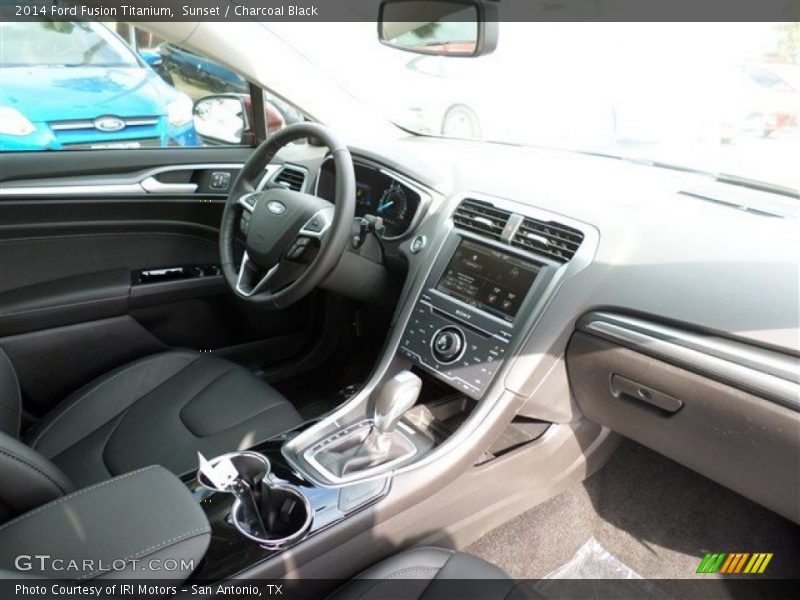 Sunset / Charcoal Black 2014 Ford Fusion Titanium