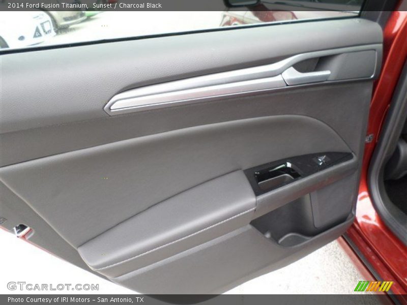 Sunset / Charcoal Black 2014 Ford Fusion Titanium