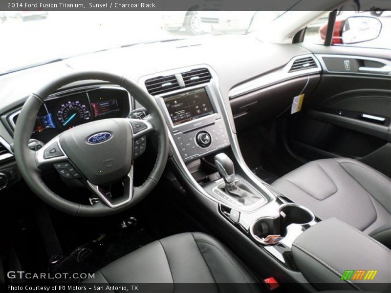 Sunset / Charcoal Black 2014 Ford Fusion Titanium