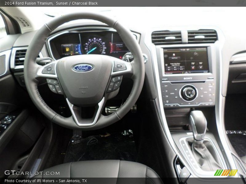 Sunset / Charcoal Black 2014 Ford Fusion Titanium