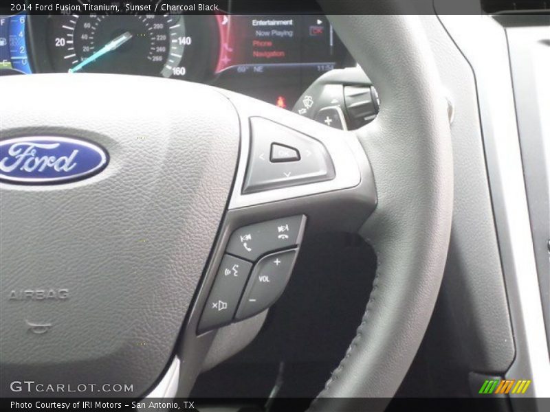 Sunset / Charcoal Black 2014 Ford Fusion Titanium