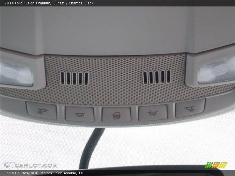 Sunset / Charcoal Black 2014 Ford Fusion Titanium