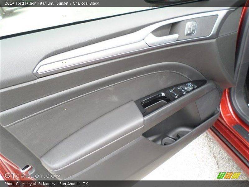 Sunset / Charcoal Black 2014 Ford Fusion Titanium