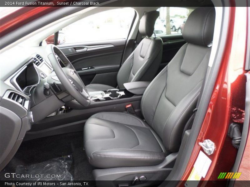 Sunset / Charcoal Black 2014 Ford Fusion Titanium