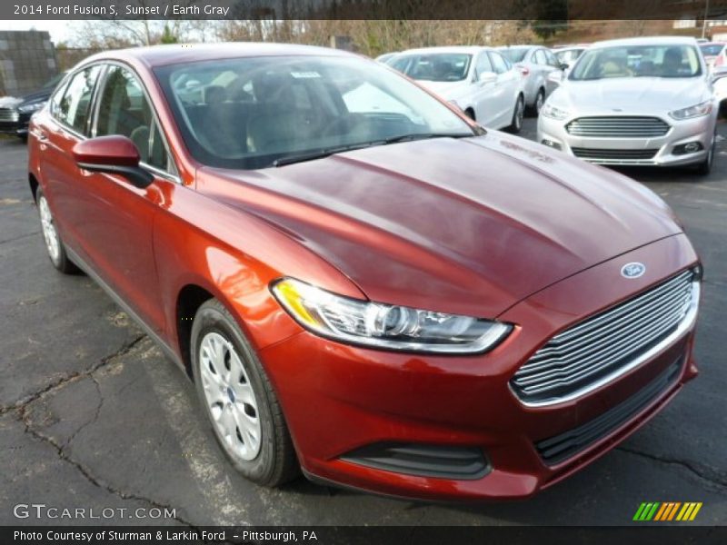 Sunset / Earth Gray 2014 Ford Fusion S