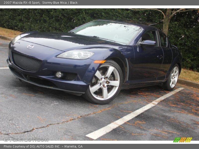 Stormy Blue Mica / Black 2007 Mazda RX-8 Sport