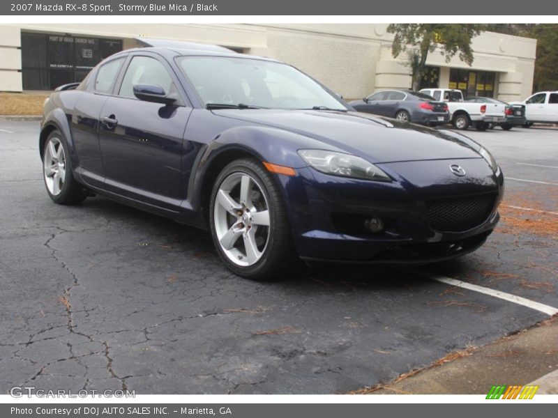 Stormy Blue Mica / Black 2007 Mazda RX-8 Sport