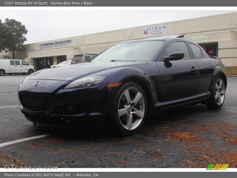 Stormy Blue Mica / Black 2007 Mazda RX-8 Sport