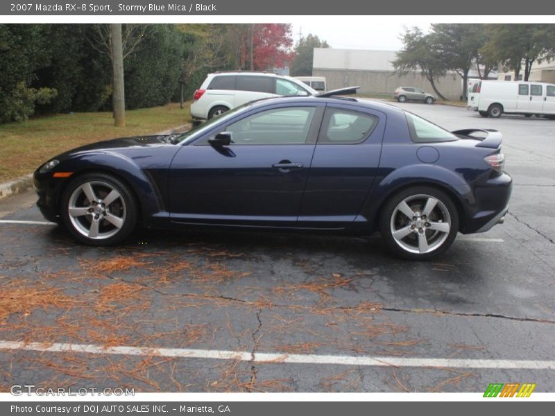 Stormy Blue Mica / Black 2007 Mazda RX-8 Sport