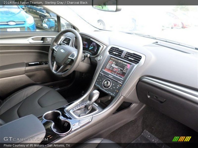 Sterling Gray / Charcoal Black 2014 Ford Fusion Titanium