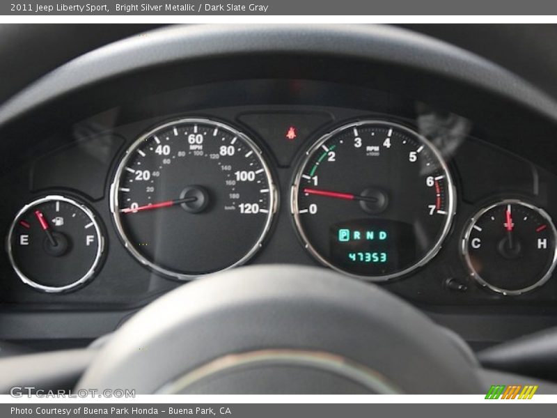 Bright Silver Metallic / Dark Slate Gray 2011 Jeep Liberty Sport