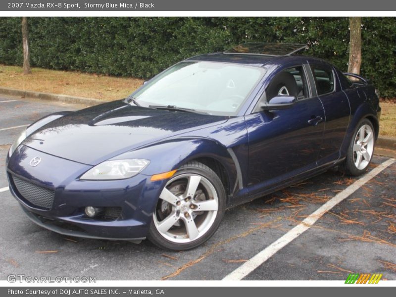 Stormy Blue Mica / Black 2007 Mazda RX-8 Sport
