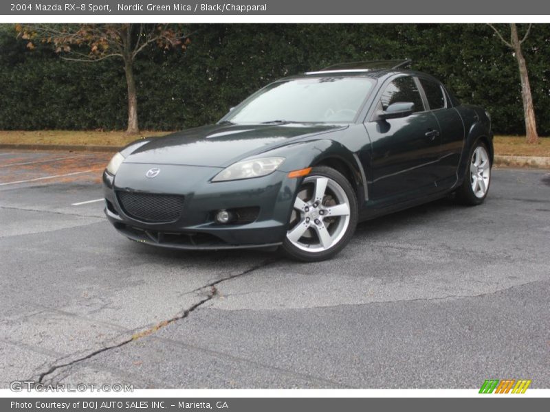 Nordic Green Mica / Black/Chapparal 2004 Mazda RX-8 Sport