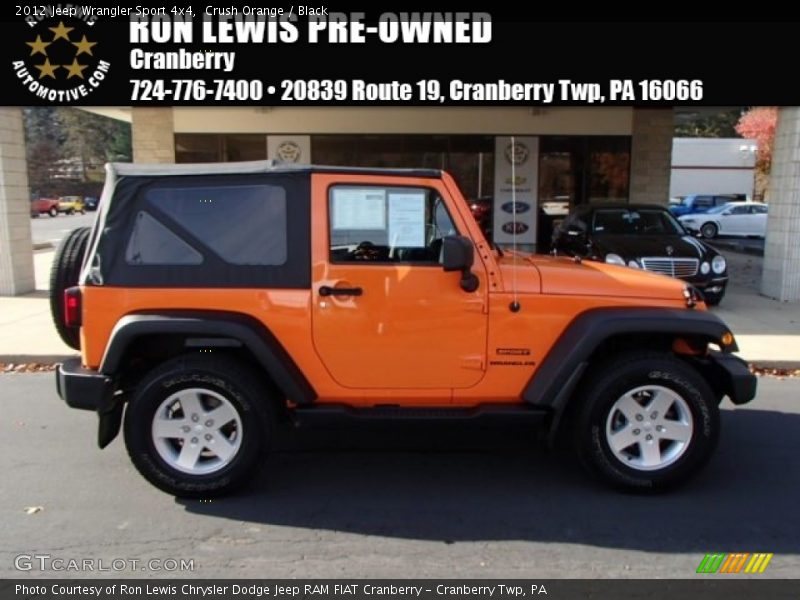 Crush Orange / Black 2012 Jeep Wrangler Sport 4x4