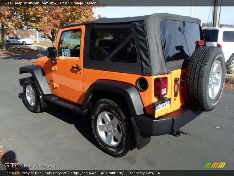 Crush Orange / Black 2012 Jeep Wrangler Sport 4x4