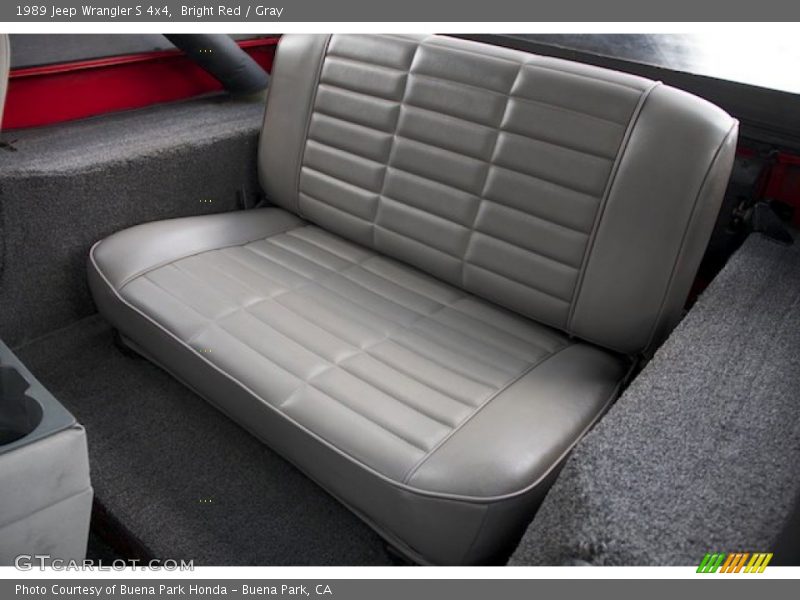 Rear Seat of 1989 Wrangler S 4x4