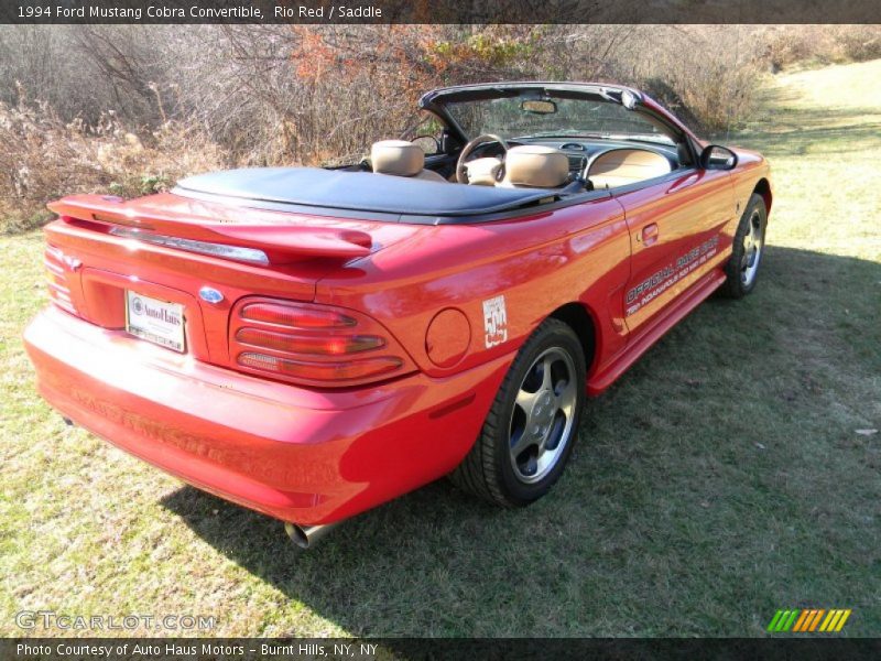 Rio Red / Saddle 1994 Ford Mustang Cobra Convertible