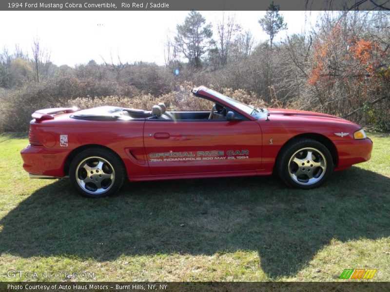 Rio Red / Saddle 1994 Ford Mustang Cobra Convertible