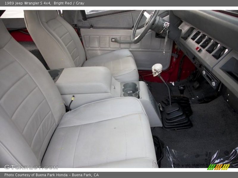 Bright Red / Gray 1989 Jeep Wrangler S 4x4