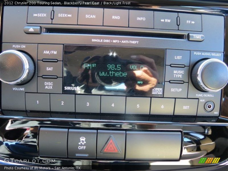 Blackberry Pearl Coat / Black/Light Frost 2012 Chrysler 200 Touring Sedan