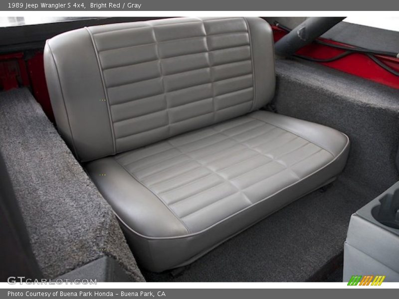 Rear Seat of 1989 Wrangler S 4x4