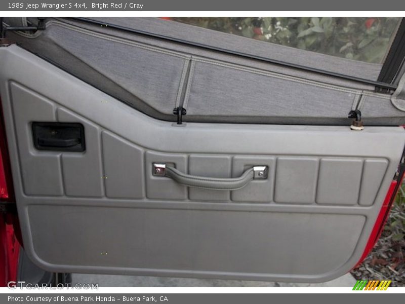 Bright Red / Gray 1989 Jeep Wrangler S 4x4