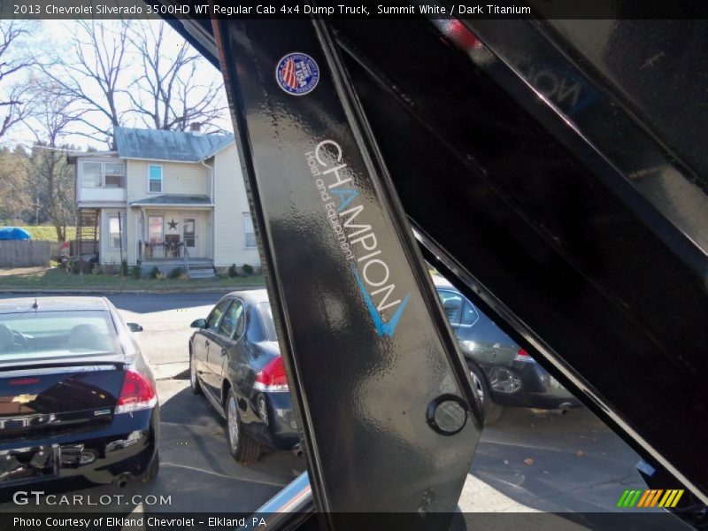 Summit White / Dark Titanium 2013 Chevrolet Silverado 3500HD WT Regular Cab 4x4 Dump Truck