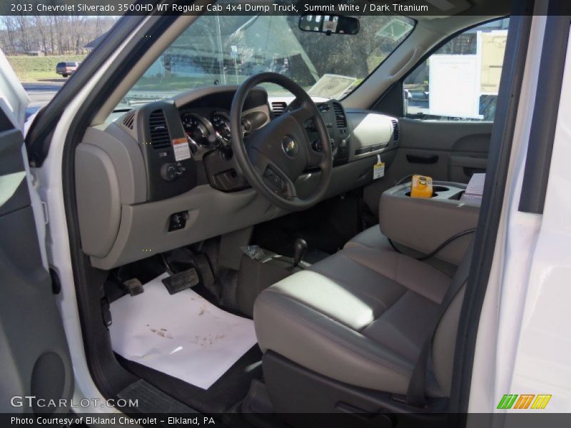 Summit White / Dark Titanium 2013 Chevrolet Silverado 3500HD WT Regular Cab 4x4 Dump Truck