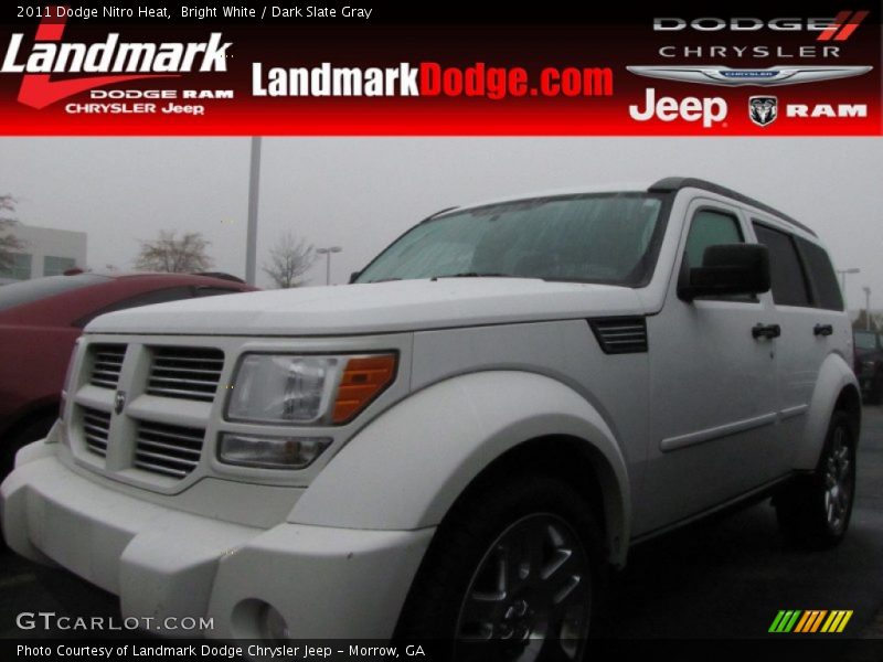 Bright White / Dark Slate Gray 2011 Dodge Nitro Heat