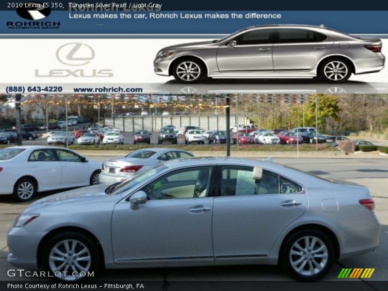 Tungsten Silver Pearl / Light Gray 2010 Lexus ES 350