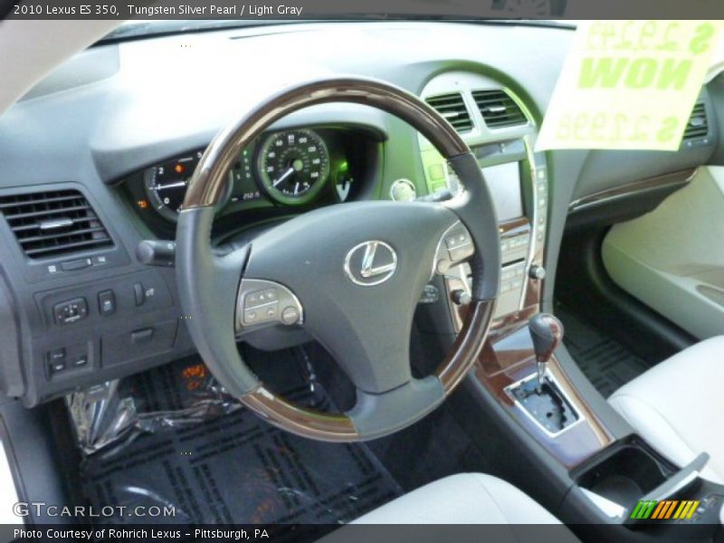 Tungsten Silver Pearl / Light Gray 2010 Lexus ES 350
