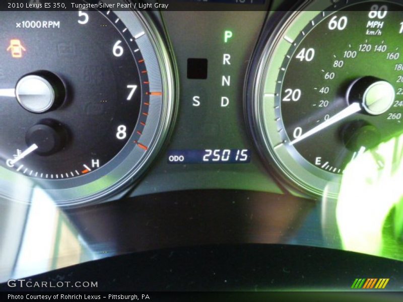 Tungsten Silver Pearl / Light Gray 2010 Lexus ES 350