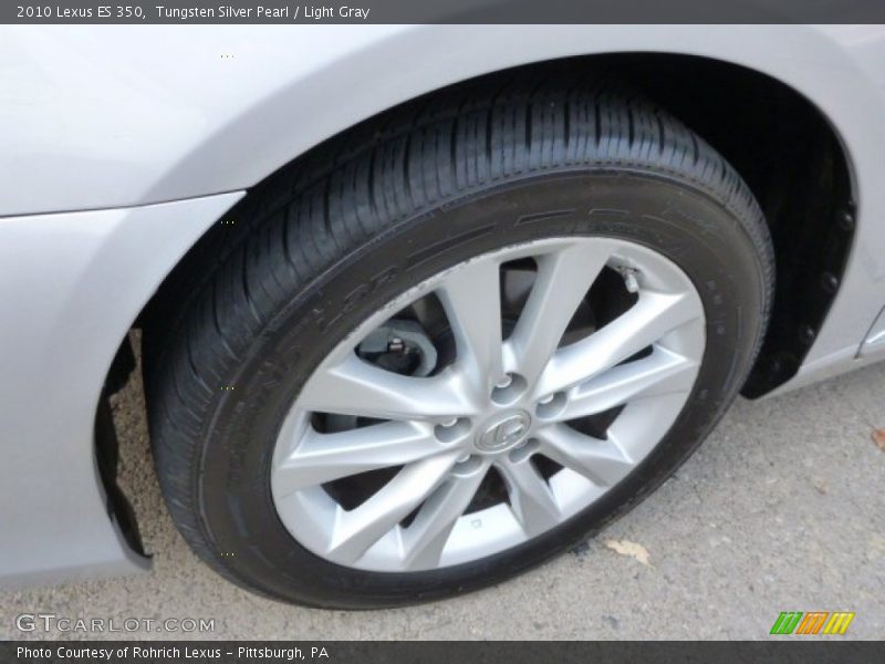 Tungsten Silver Pearl / Light Gray 2010 Lexus ES 350