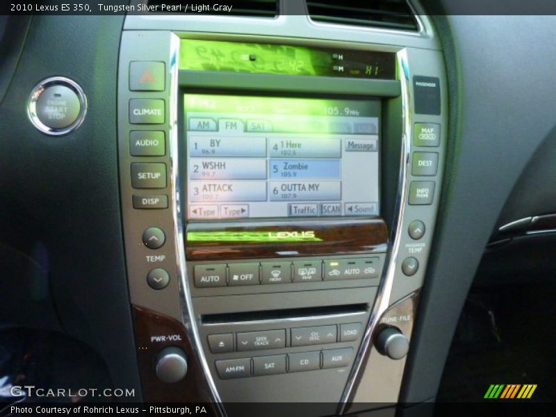 Tungsten Silver Pearl / Light Gray 2010 Lexus ES 350