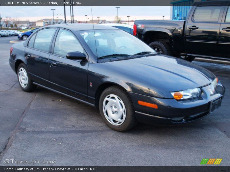 Black / Gray 2001 Saturn S Series SL2 Sedan