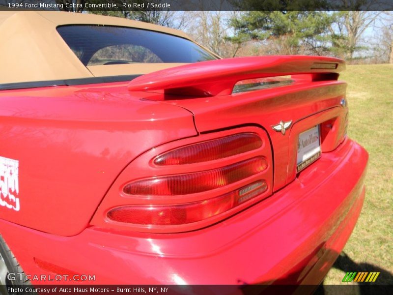 Rio Red / Saddle 1994 Ford Mustang Cobra Convertible