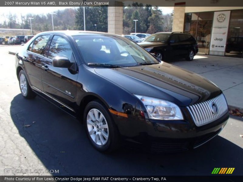 Black Ebony / Dark Charcoal 2007 Mercury Milan V6 AWD