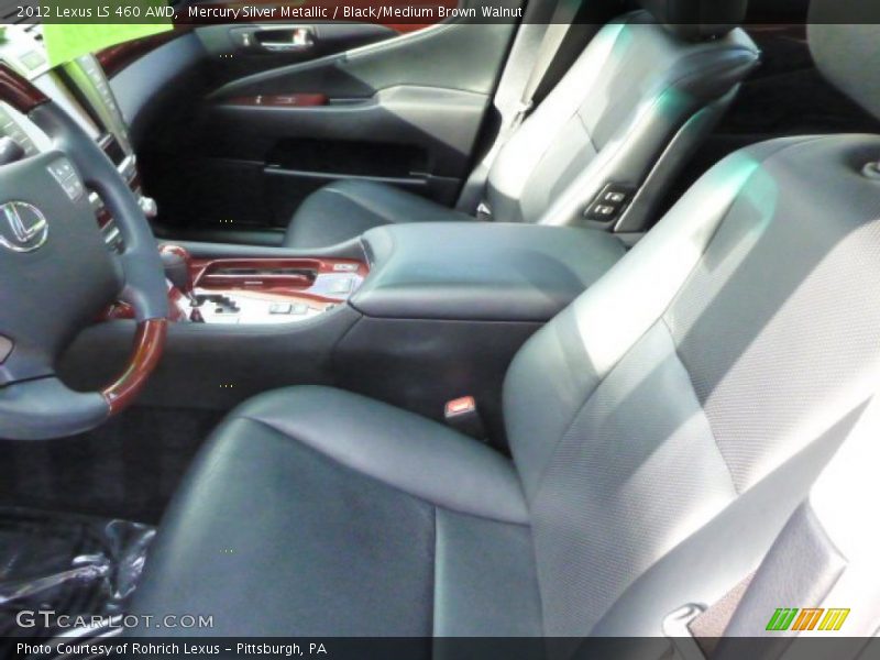 Mercury Silver Metallic / Black/Medium Brown Walnut 2012 Lexus LS 460 AWD
