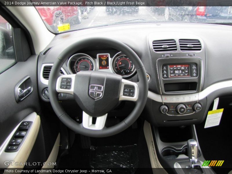 Pitch Black / Black/Light Frost Beige 2014 Dodge Journey Amercian Value Package