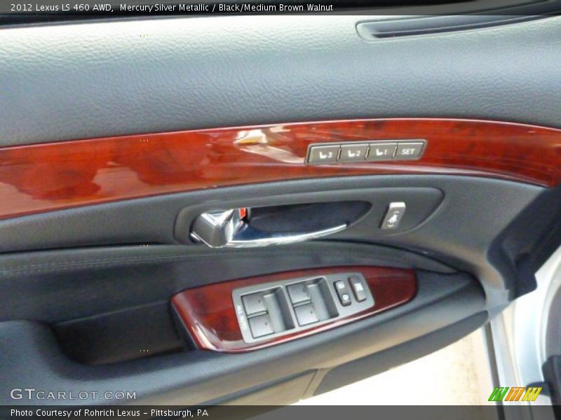 Mercury Silver Metallic / Black/Medium Brown Walnut 2012 Lexus LS 460 AWD