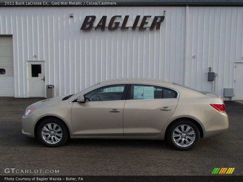Gold Mist Metallic / Cocoa/Cashmere 2011 Buick LaCrosse CX