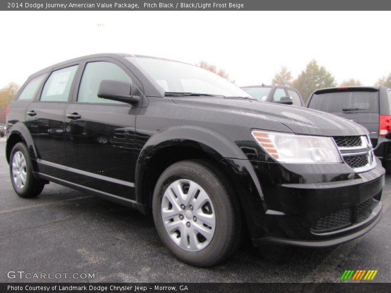 Pitch Black / Black/Light Frost Beige 2014 Dodge Journey Amercian Value Package