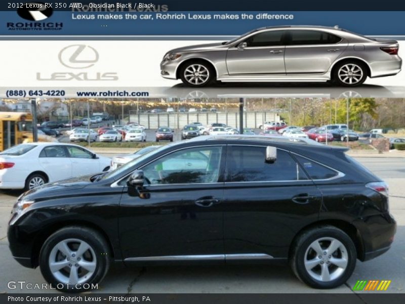 Obsidian Black / Black 2012 Lexus RX 350 AWD