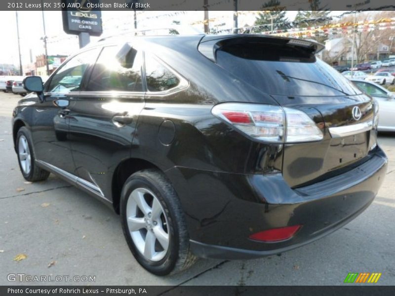 Obsidian Black / Black 2012 Lexus RX 350 AWD